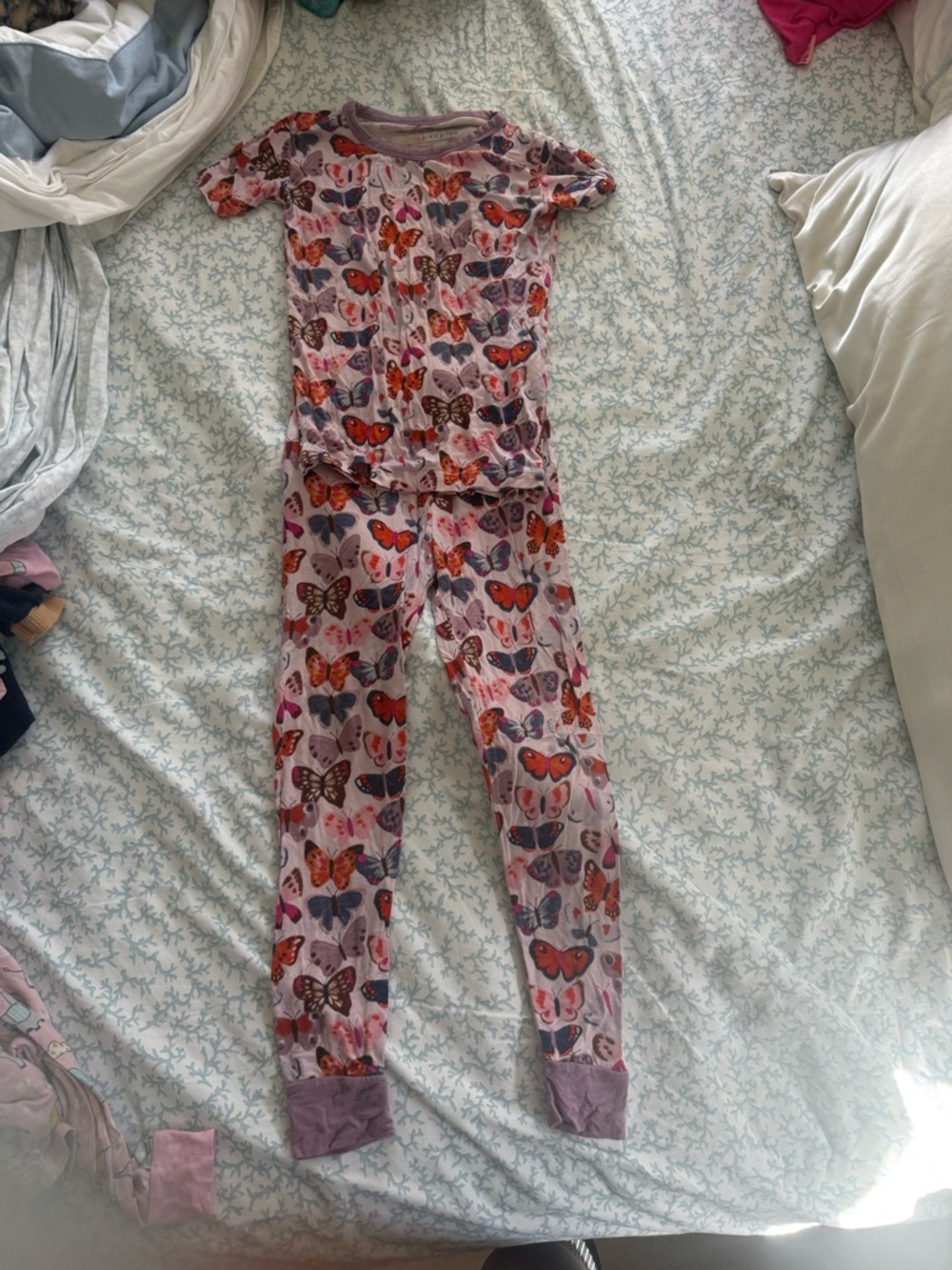 Little Sleepies Purple and Pink Butterfly Pajama Set